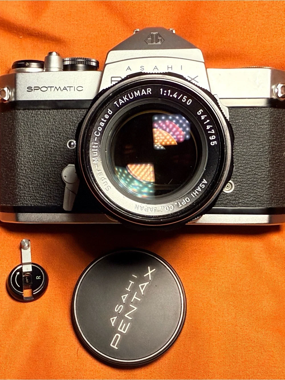 Pentax Spotmatic Camera in Silver & Black with Takumar Lens
